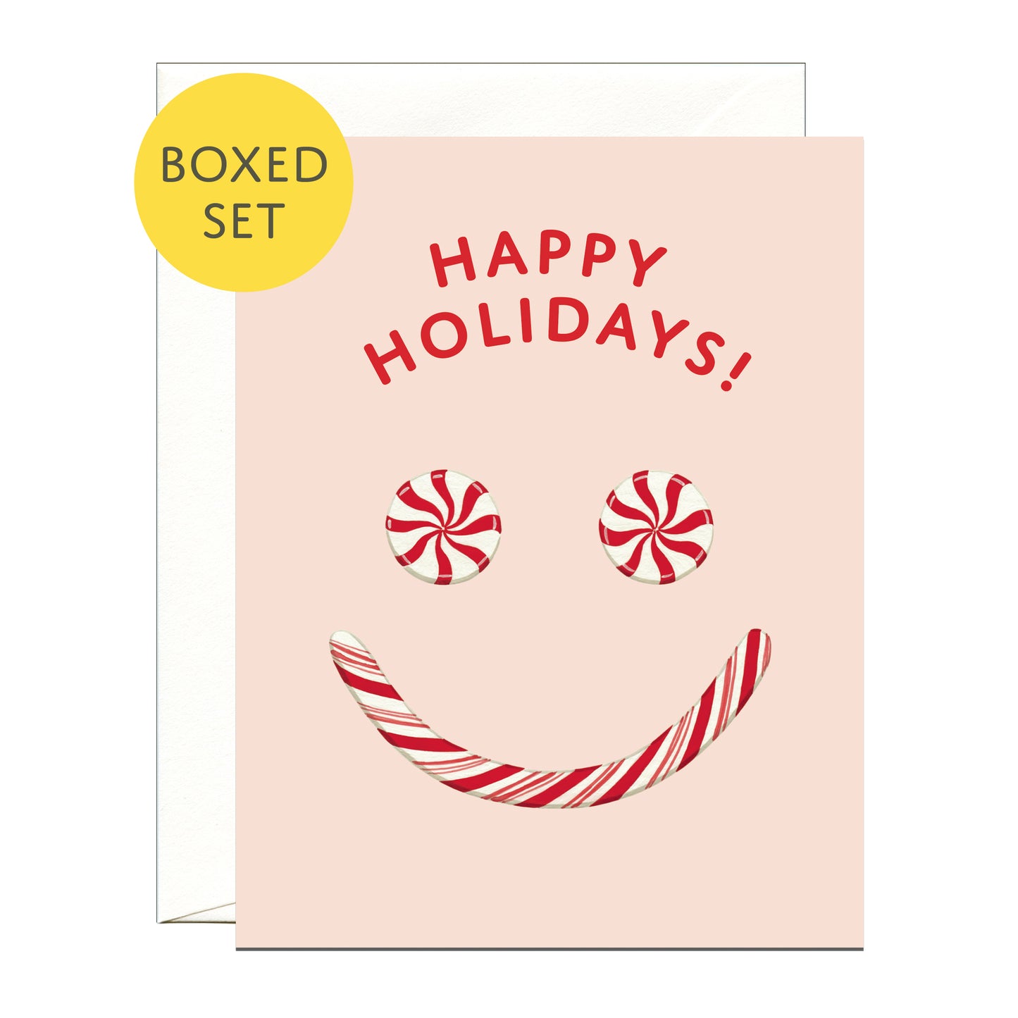 PEPPERMINT CANDY - HOLIDAY GREETING CARDS, BOXED SET OF 8