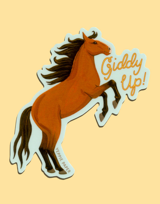 GIDDY UP HORSE - DIE CUT STICKER