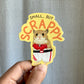 SMALL BUT SCRAPPY HAMSTER - DIE CUT STICKER