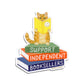 SUPPORT INDEPENDENT BOOKSELLERS CAT - DIE CUT STICKER