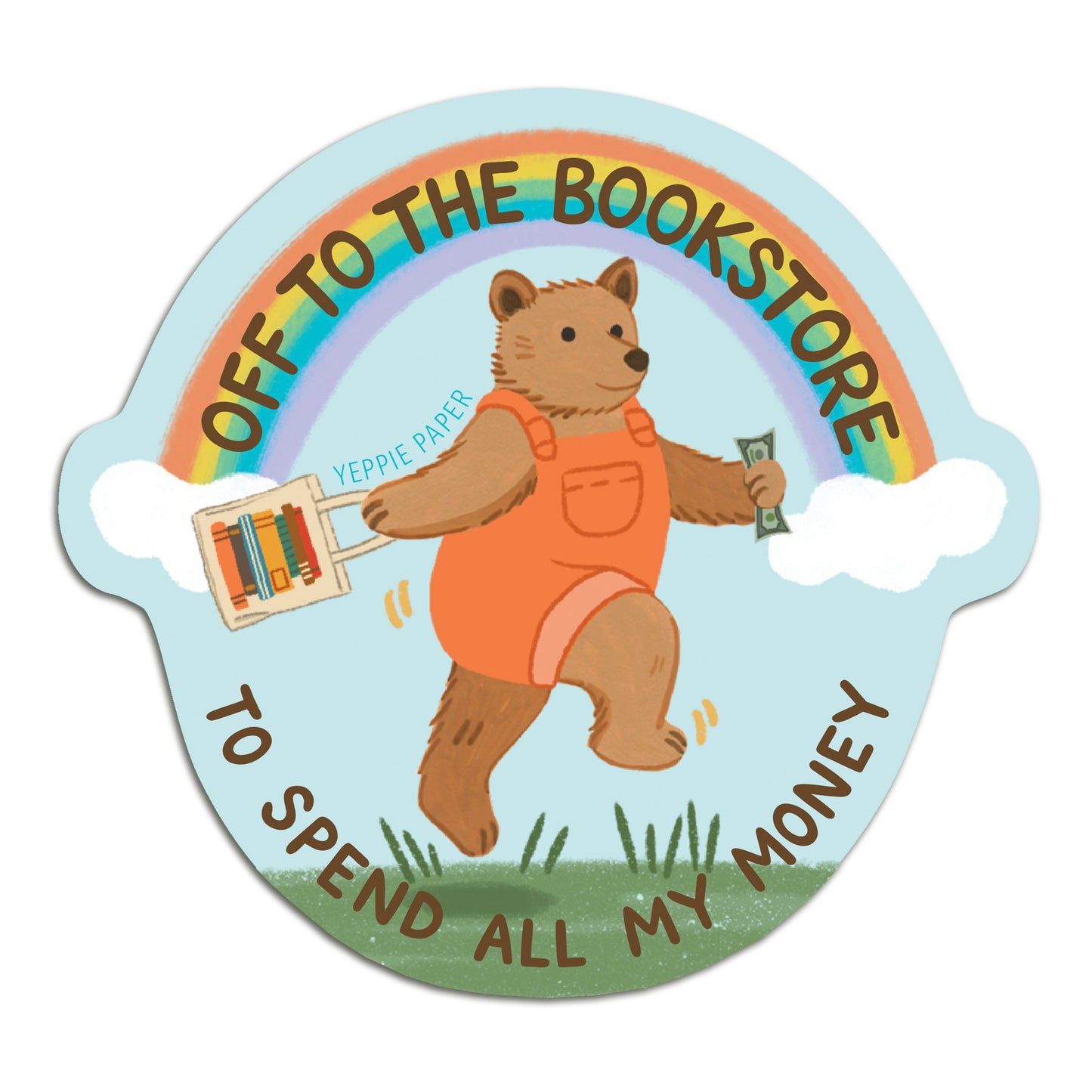 BOOKSTORE BEAR - DIE CUT STICKER