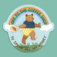 COFFEE SHOP BEAR - DIE CUT STICKER