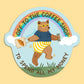 COFFEE SHOP BEAR - DIE CUT STICKER