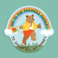 FARMERS MARKET BEAR - DIE CUT STICKER