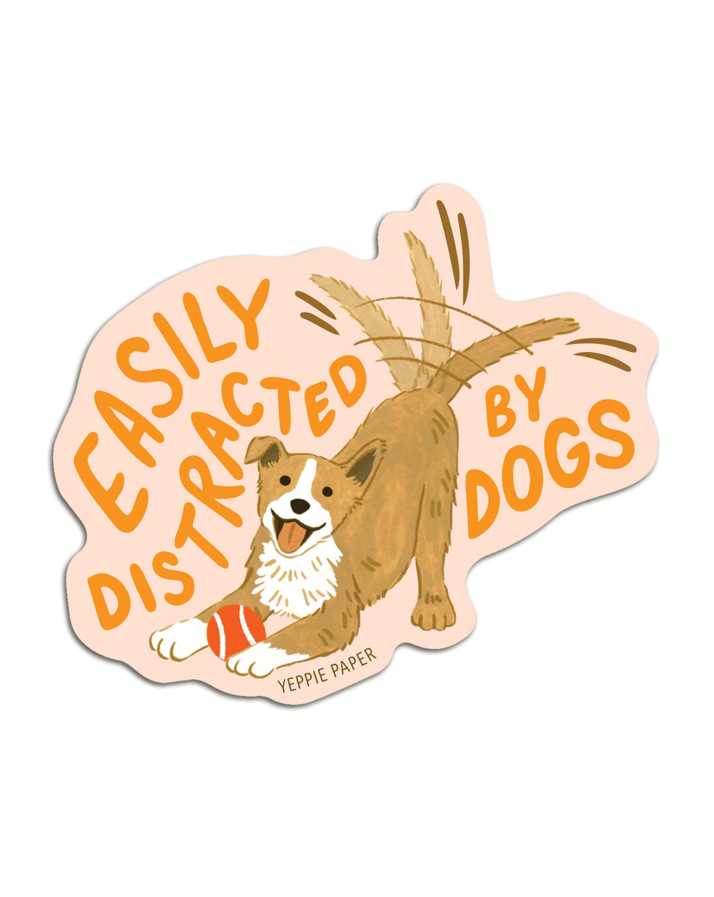 DISTRACTED BY DOGS - DIE CUT STICKER