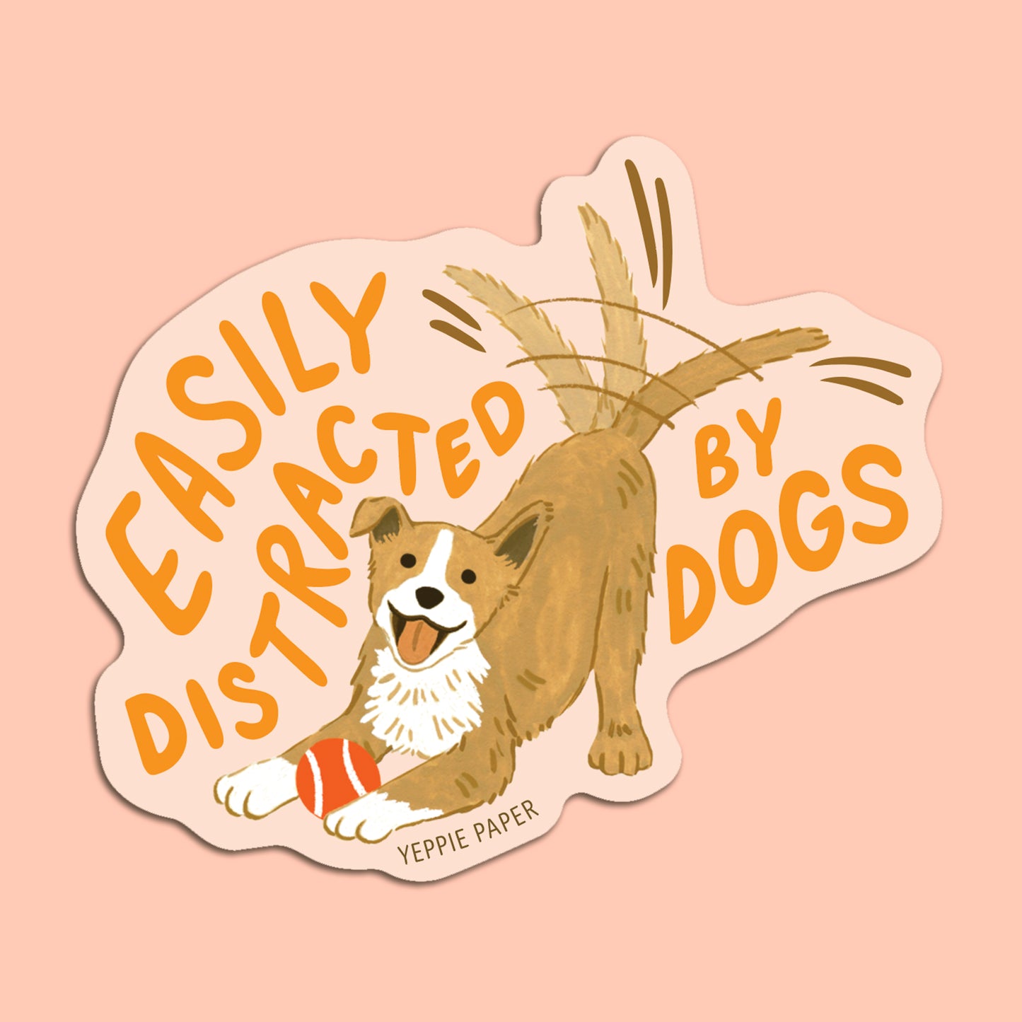 DISTRACTED BY DOGS - DIE CUT STICKER