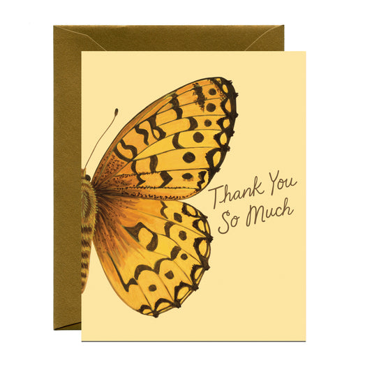 FRITILLARY BUTTERFLY - THANK YOU GREETING CARD