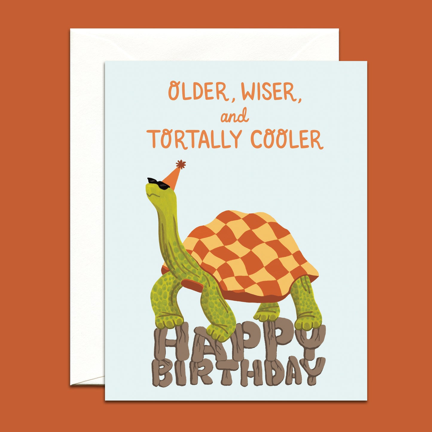 TORTALLY COOL TORTOISE - BIRTHDAY GREETING CARD