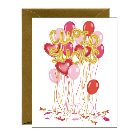 CUPID SUCKS - VALENTINE'S DAY GREETING CARD