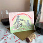 RACCOON PARTNER IN WINE - VALENTINE'S DAY GREETING CARD