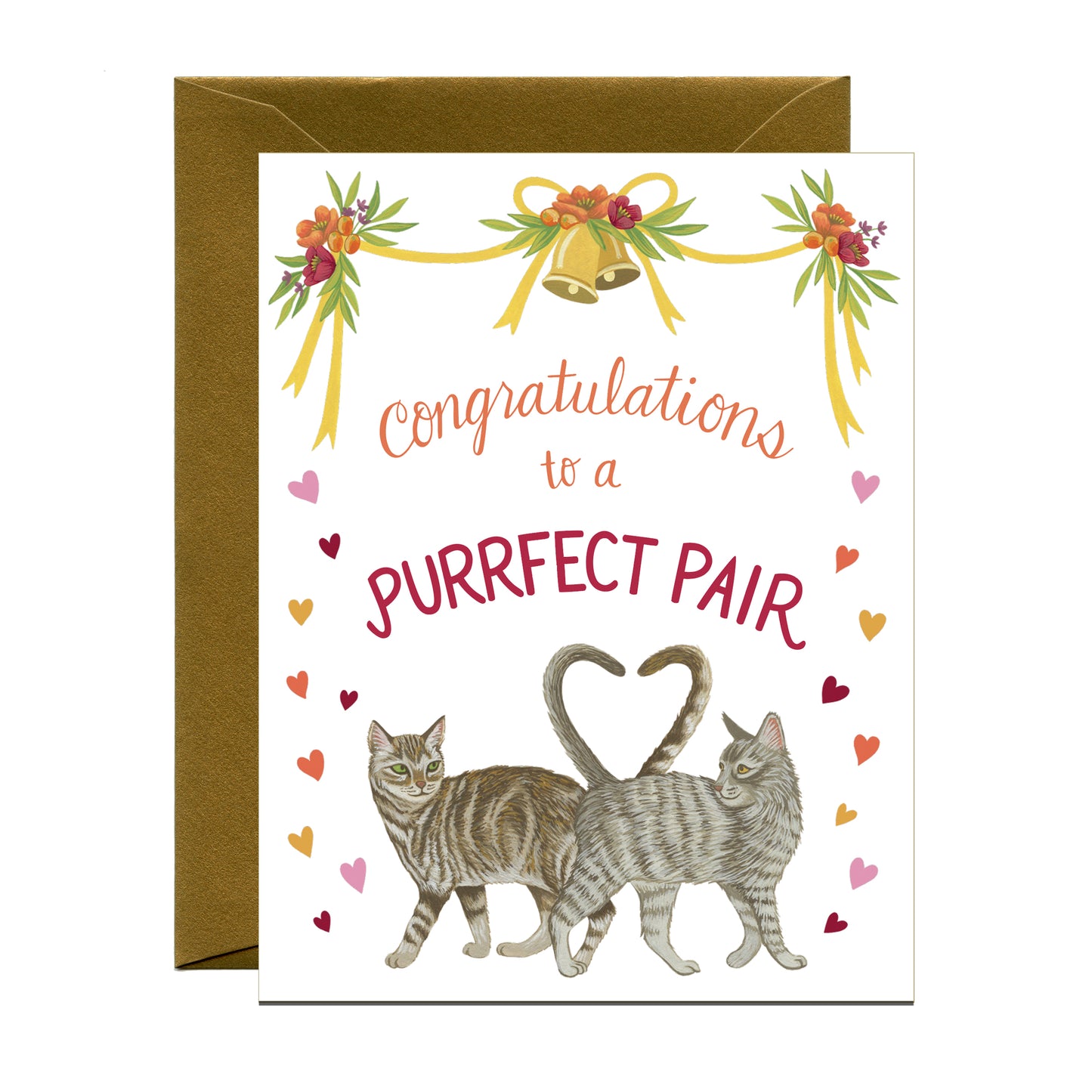 PURRFECT PAIR OF CATS - WEDDING GREETING CARD