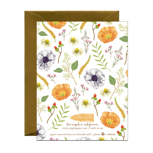 WEDDING FLOWERS - WEDDING GREETING CARD