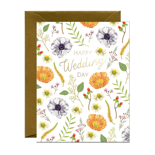 WEDDING FLOWERS - WEDDING GREETING CARD