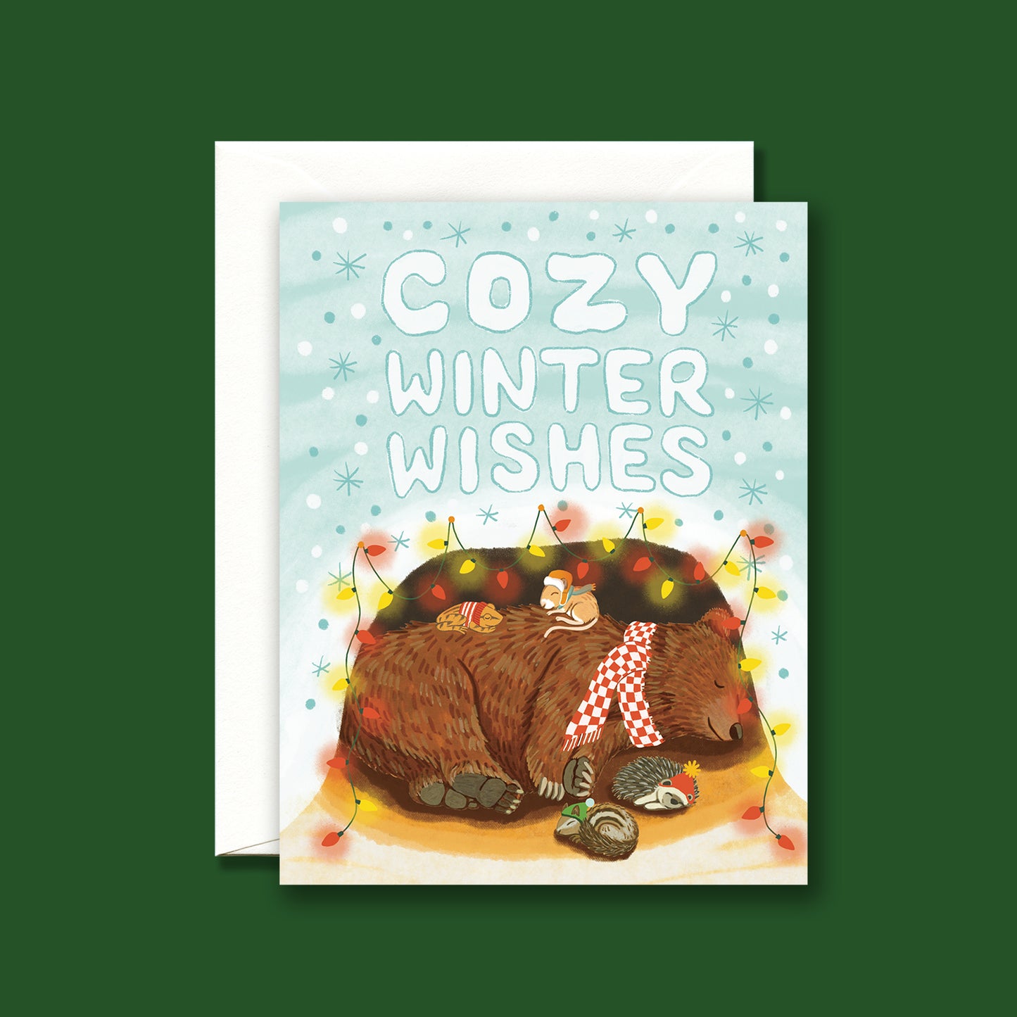 HIBERNATING BEAR & FRIENDS - HOLIDAY GREETING CARD