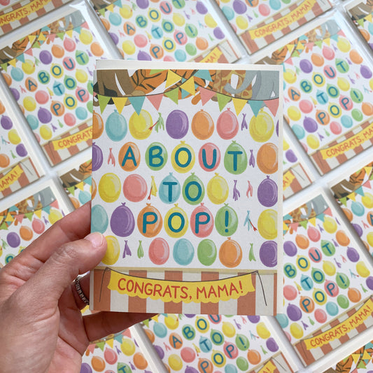 CARNIVAL BALLOONS AND DARTS - NEW BABY GREETING CARD