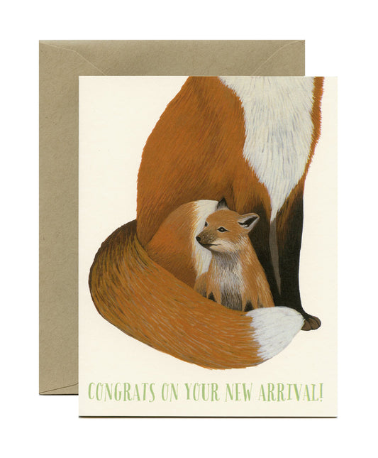 BABY FOX - NEW BABY GREETING CARD