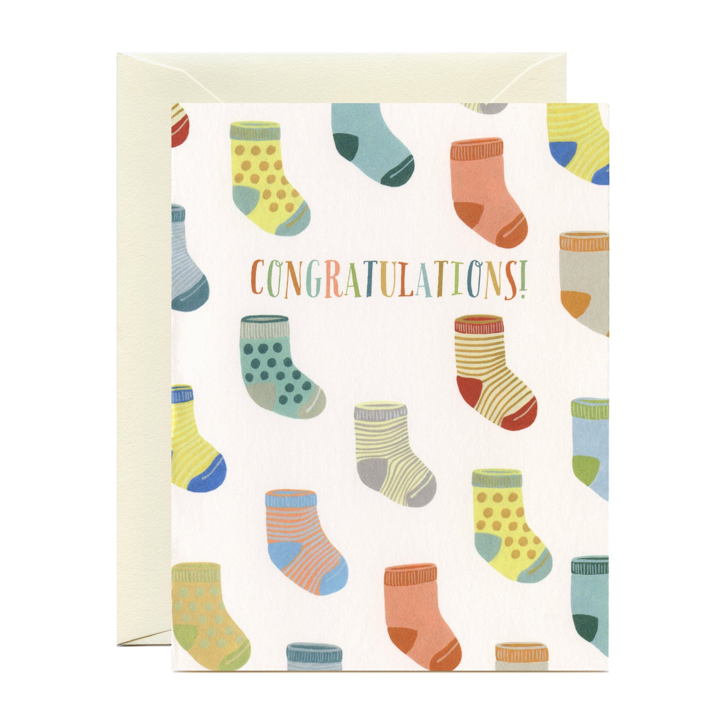 BABY SOCKS - NEW BABY GREETING CARD
