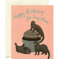 SEXY MINKS AND CUPCAKE - BIRTHDAY GREETING CARD