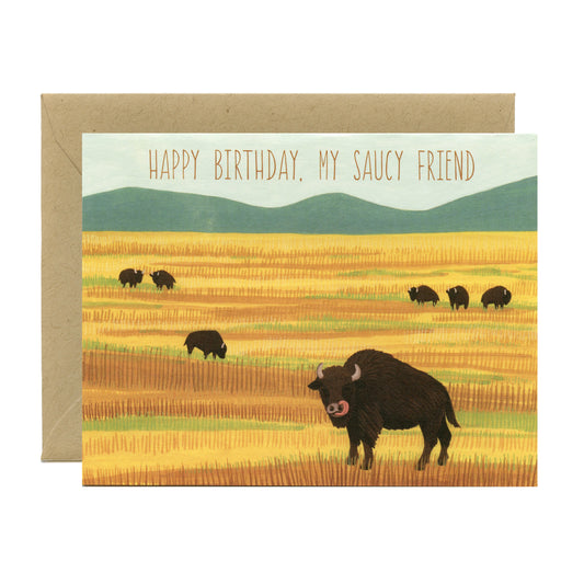 SAUCY BUFFALO - BIRTHDAY GREETING CARD