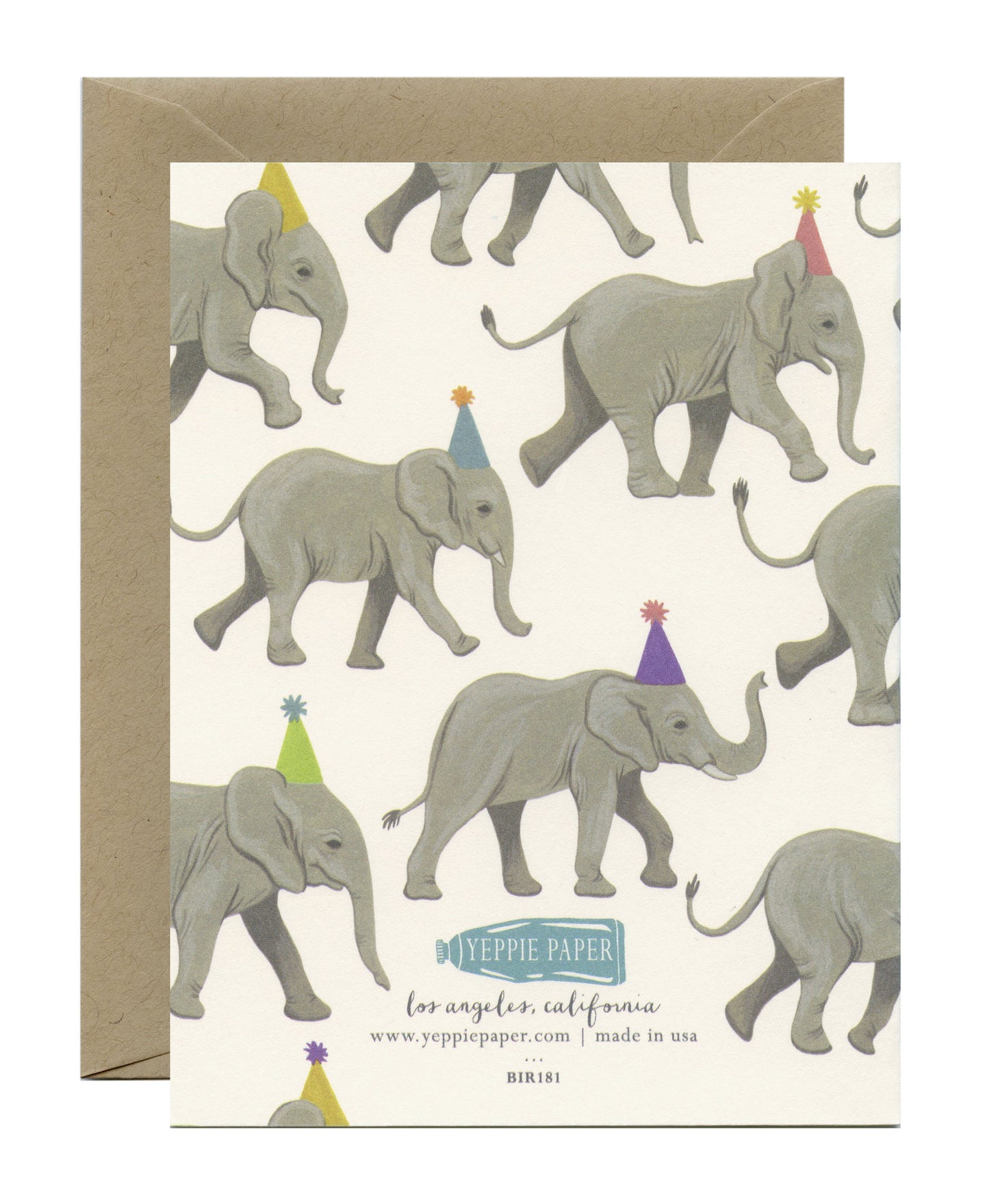 ELEPHANT HERD - BIRTHDAY GREETING CARD
