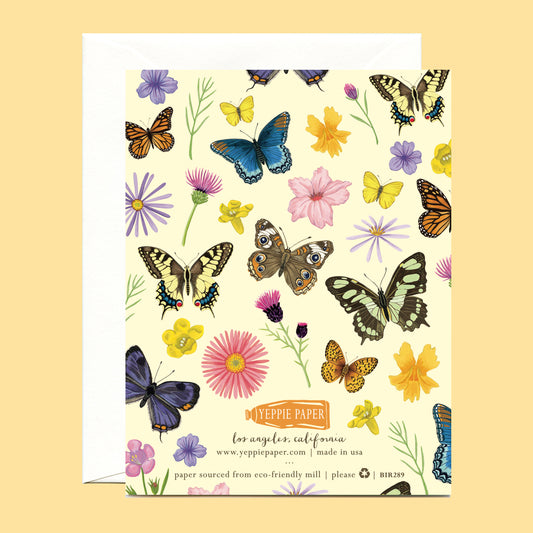 BEAUTIFUL BUTTERFLIES - BIRTHDAY GREETING CARD