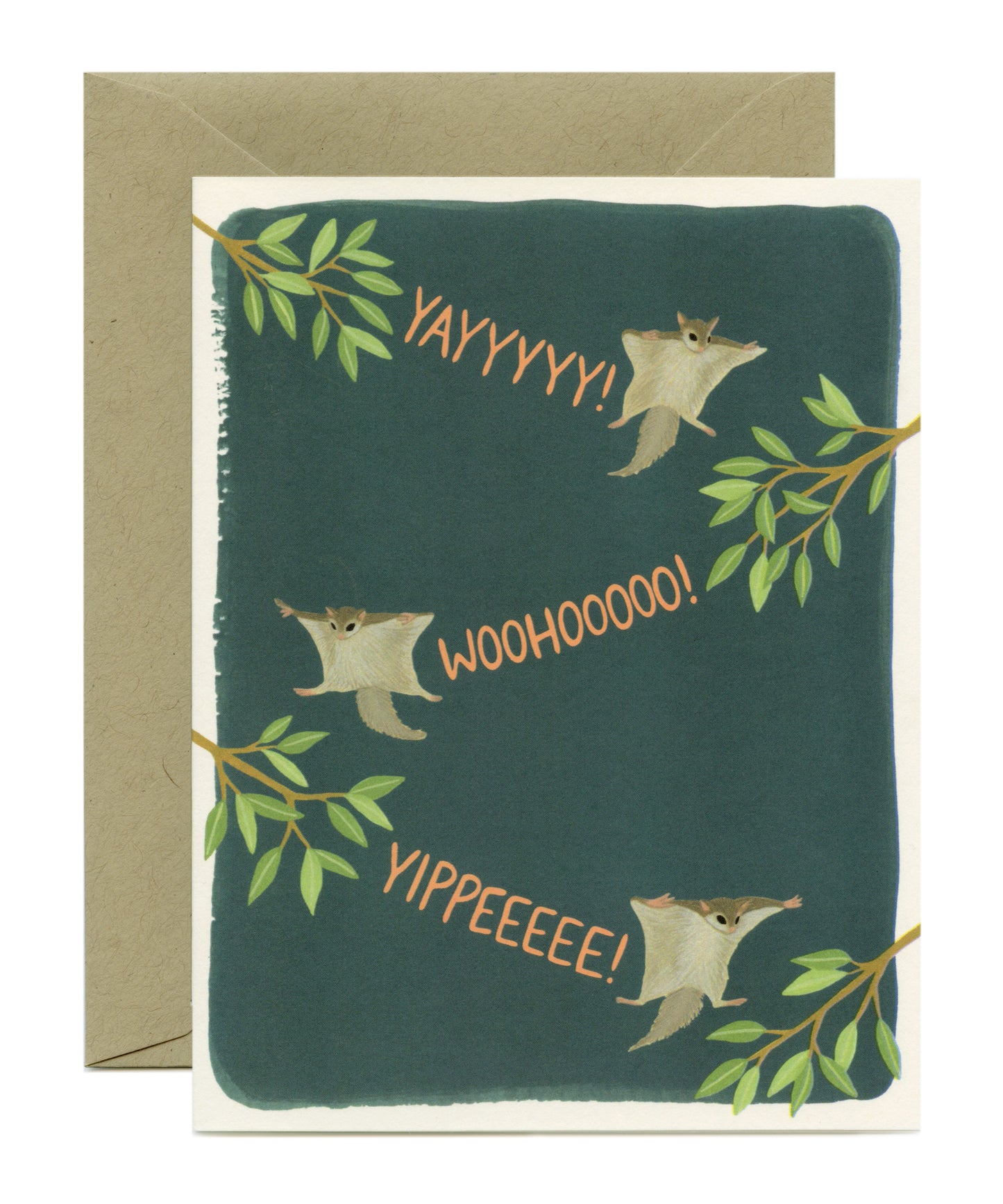 FLYING SQUIRRELS - CONGRATULATIONS GREETING CARD