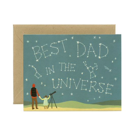 UNIVERSE DAD STARGAZING - FATHER'S DAY GREETING CARD