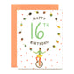 JUGGLER AND CUPCAKES 16TH BIRTHDAY GREETING CARD