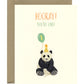 PANDA AND BALLOON FIRST BIRTHDAY GREETING CARD