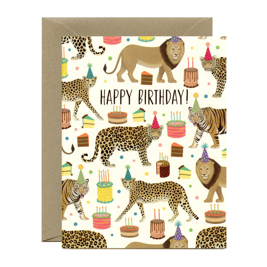 BIG CATS GALORE - BIRTHDAY GREETING CARD