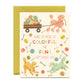 COLORFUL POODLE AND PUPS - MOTHER'S DAY GREETING CARD