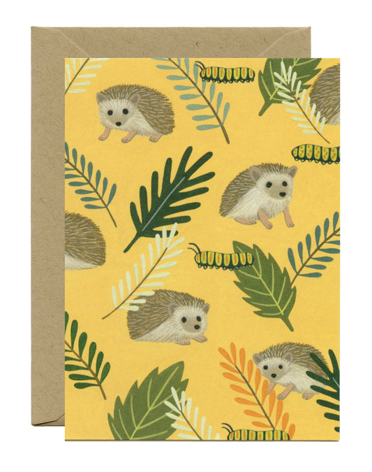 EVERYDAY HEDGEHOGS AND CATERPILLARS - BLANK GREETING CARD