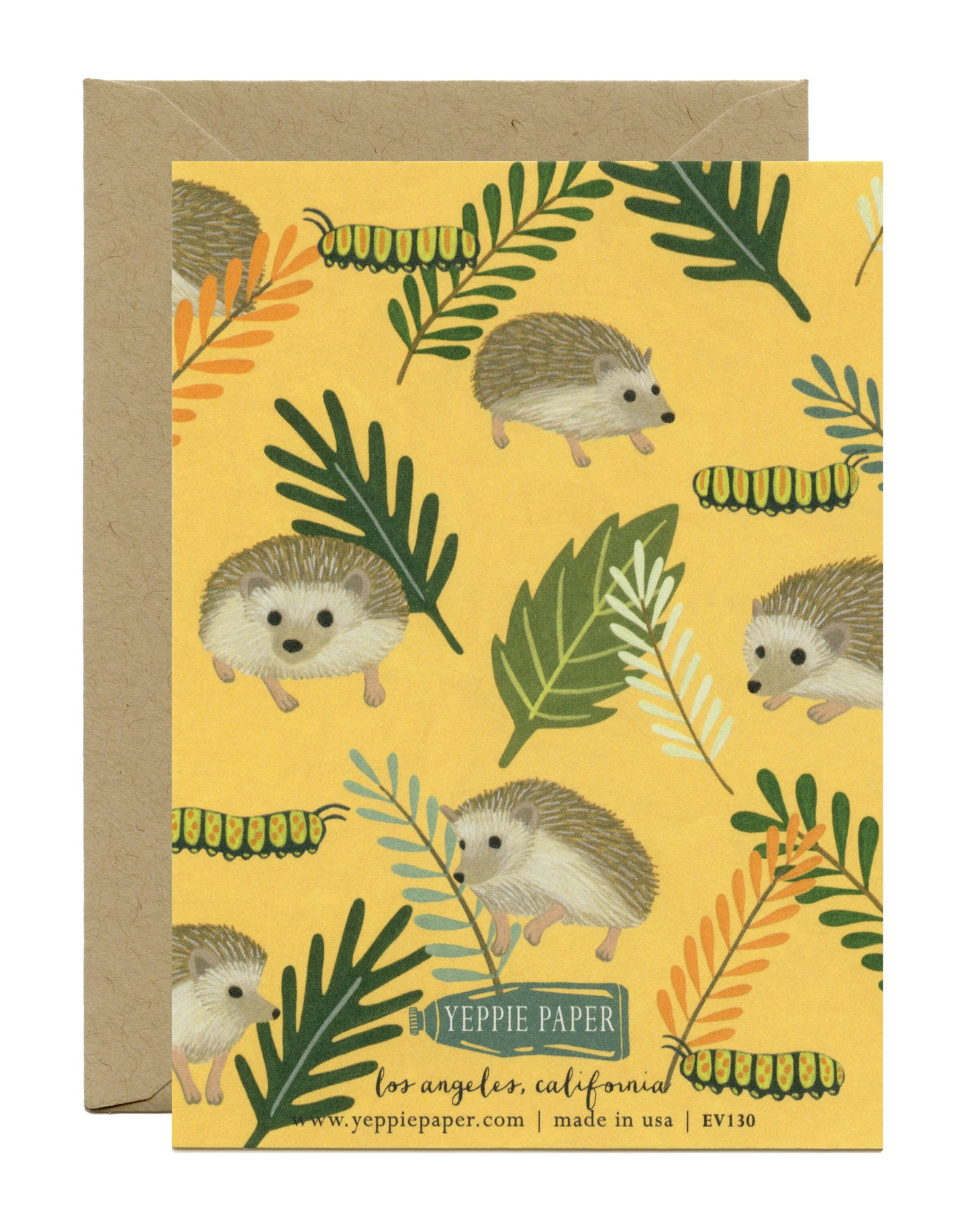 EVERYDAY HEDGEHOGS AND CATERPILLARS - BLANK GREETING CARD