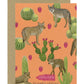 EVERYDAY COYOTES AND DESERT CACTI - BLANK GREETING CARD