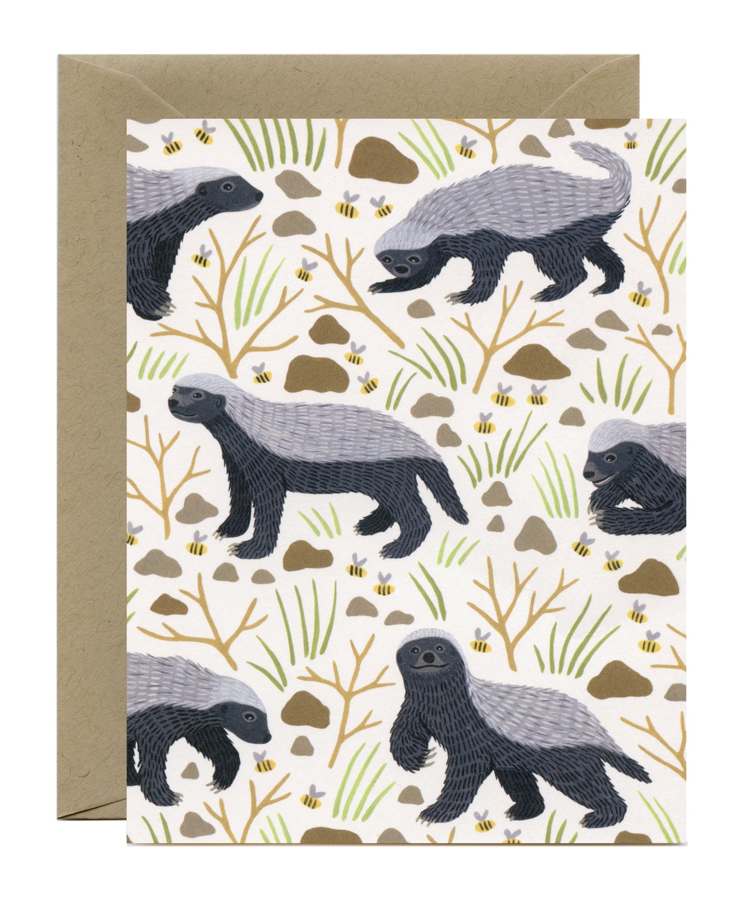 BLACK & WHITE ANIMALS - BLANK GREETING CARDS, VARIETY BOXED SET OF 8