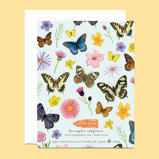 EVERYDAY BUTTERFLIES AND FLOWERS - BLANK GREETING CARD