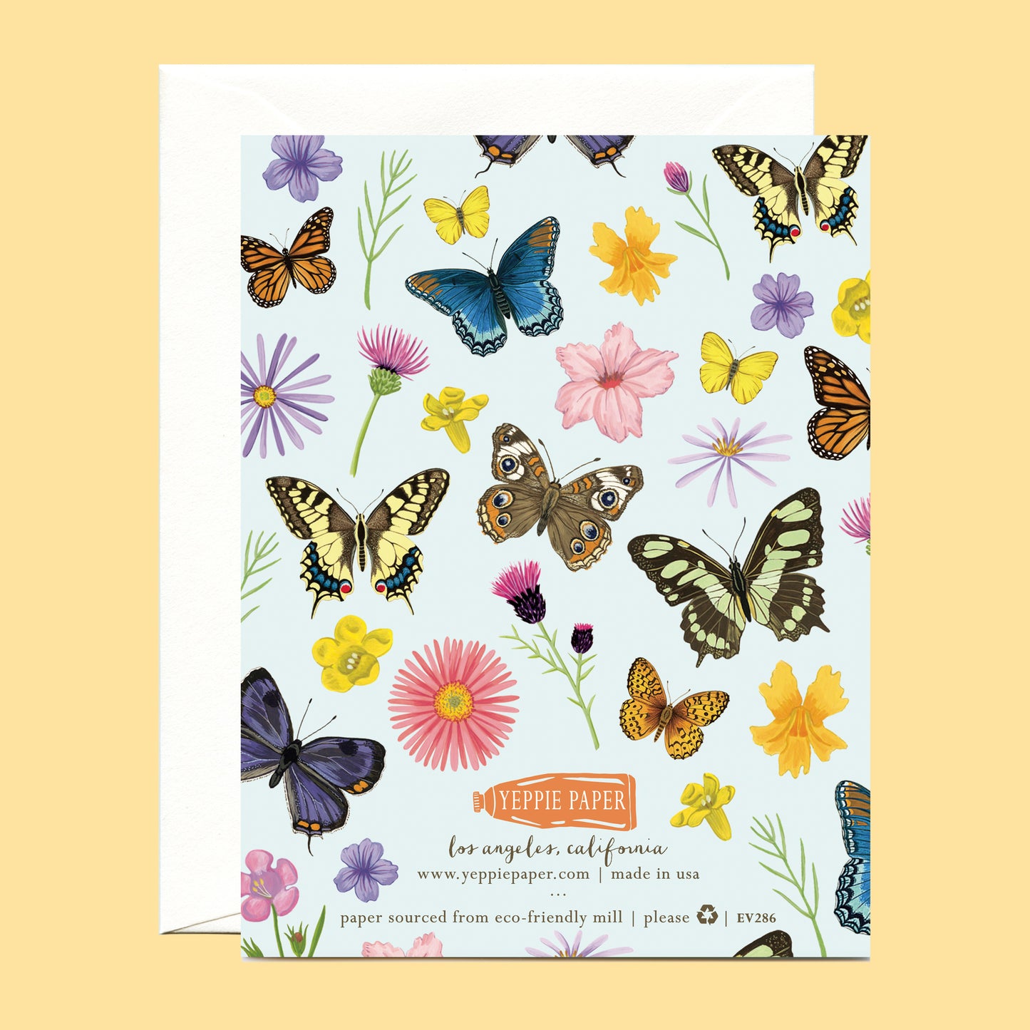 EVERYDAY BUTTERFLIES AND FLOWERS - BLANK GREETING CARDS, BOXED SET OF 8