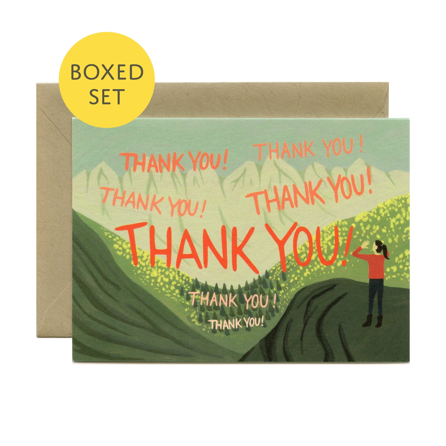 ECHO - THANK YOU GREETING CARDS, BOXED SET OF 8
