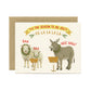 FA LA LA CAROLING DONKEY AND SHEEP - HOLIDAY GREETING CARD