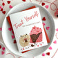 HAMSTER CUPCAKE - VALENTINE'S DAY GREETING CARD