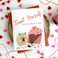 HAMSTER CUPCAKE - VALENTINE'S DAY GREETING CARD