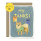 POMERANIAN TANK TOPS - THANK YOU GREETING CARDS, BOXED SET OF 8