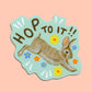HOP TO IT BUNNY RABBIT - DIE CUT STICKER