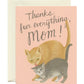 MAMA CAT AND KITTEN - MOTHER'S DAY GREETING CARD