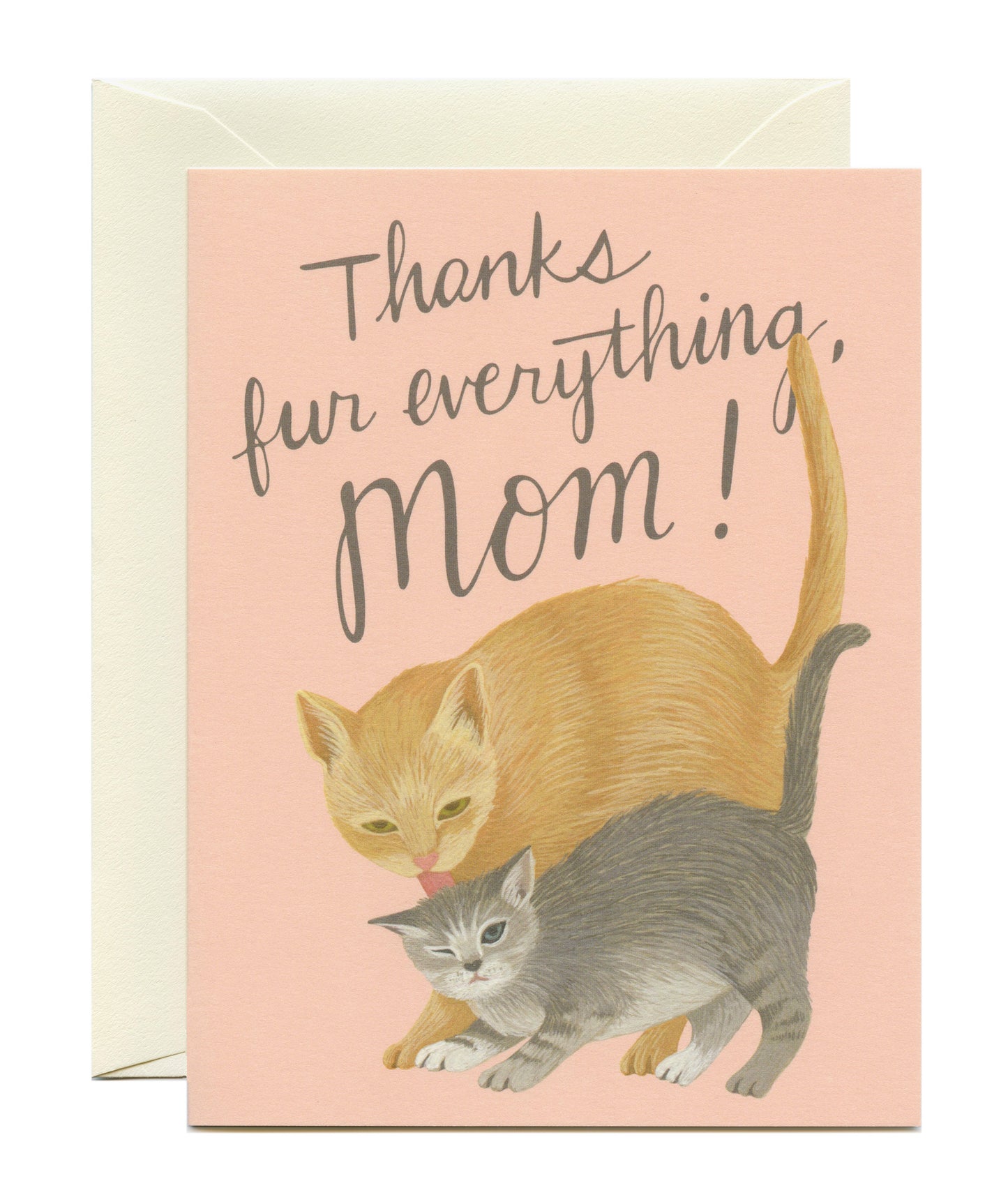 MAMA CAT AND KITTEN - MOTHER'S DAY GREETING CARD