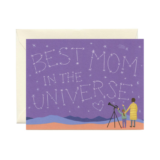 UNIVERSE MOM STARGAZING - MOTHER'S DAY GREETING CARD