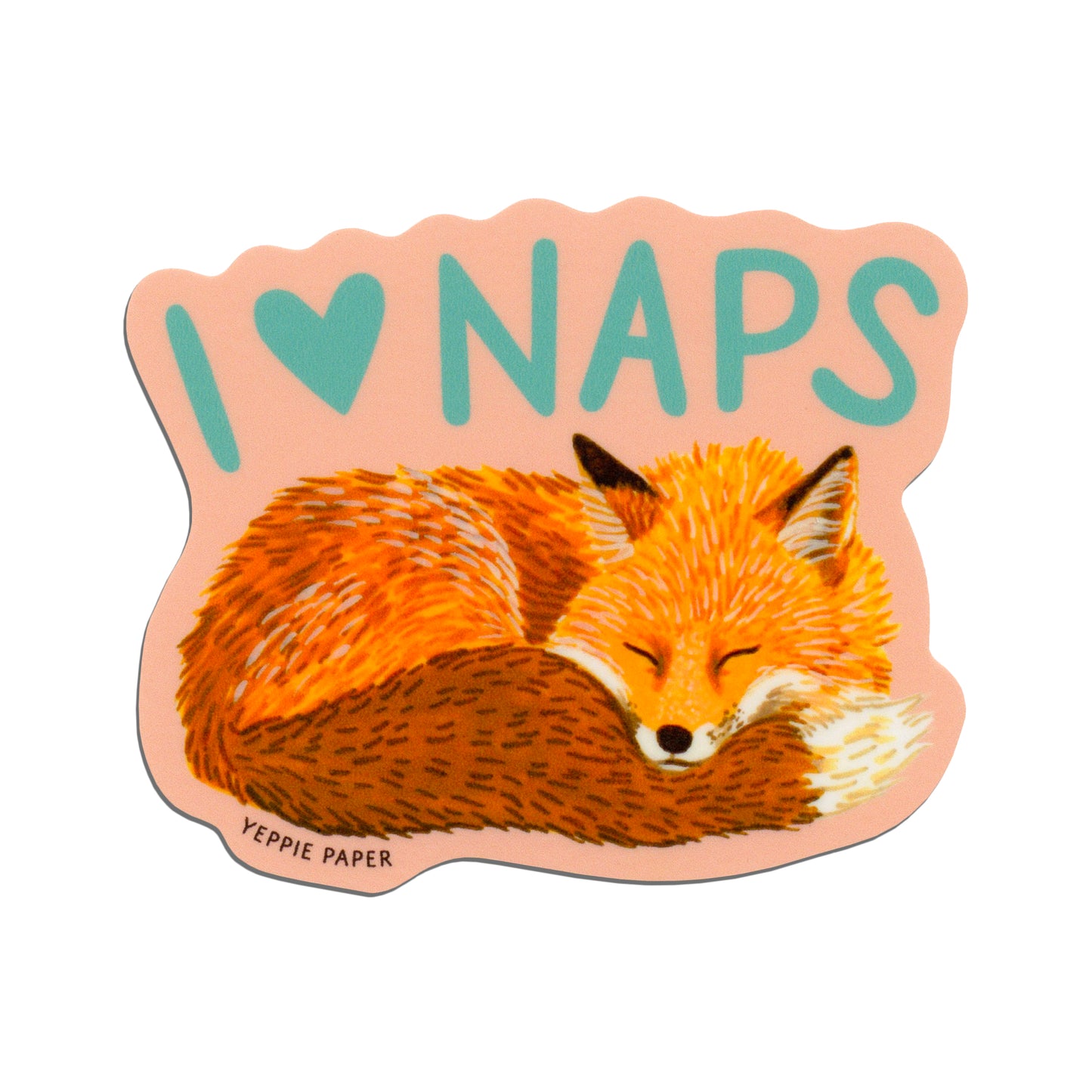 NAPPING FOX - DIE CUT STICKER