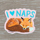 NAPPING FOX - DIE CUT STICKER