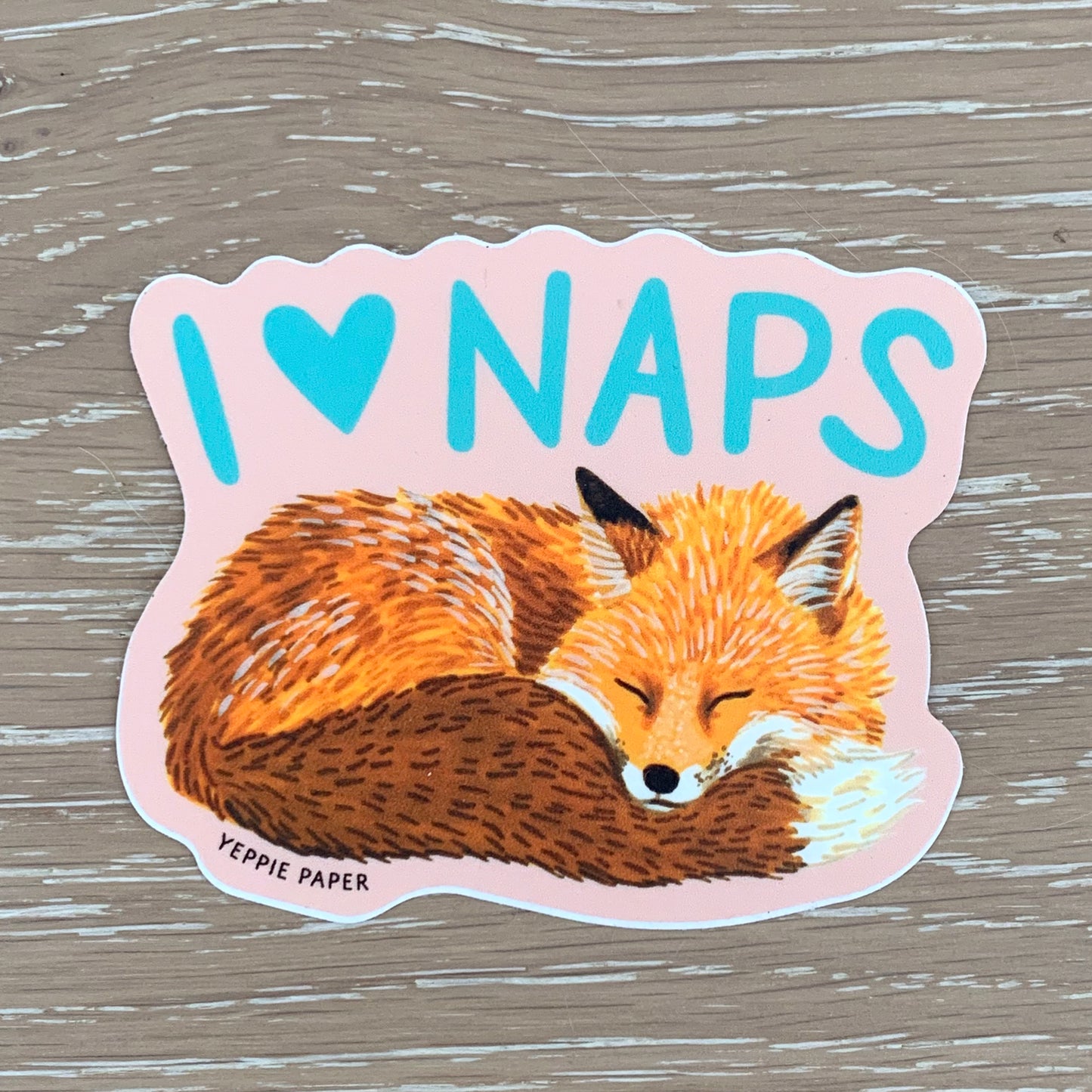 NAPPING FOX - DIE CUT STICKER