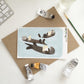 SEA OTTERS WITH CAKE - BIRTHDAY GREETING CARD